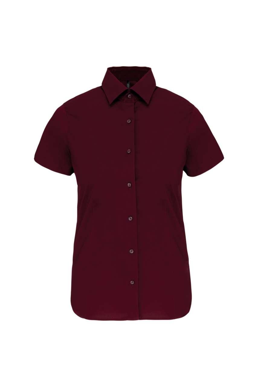 LADIES' SHORT-SLEEVED COTTON/ELASTANE SHIRT - Image 12