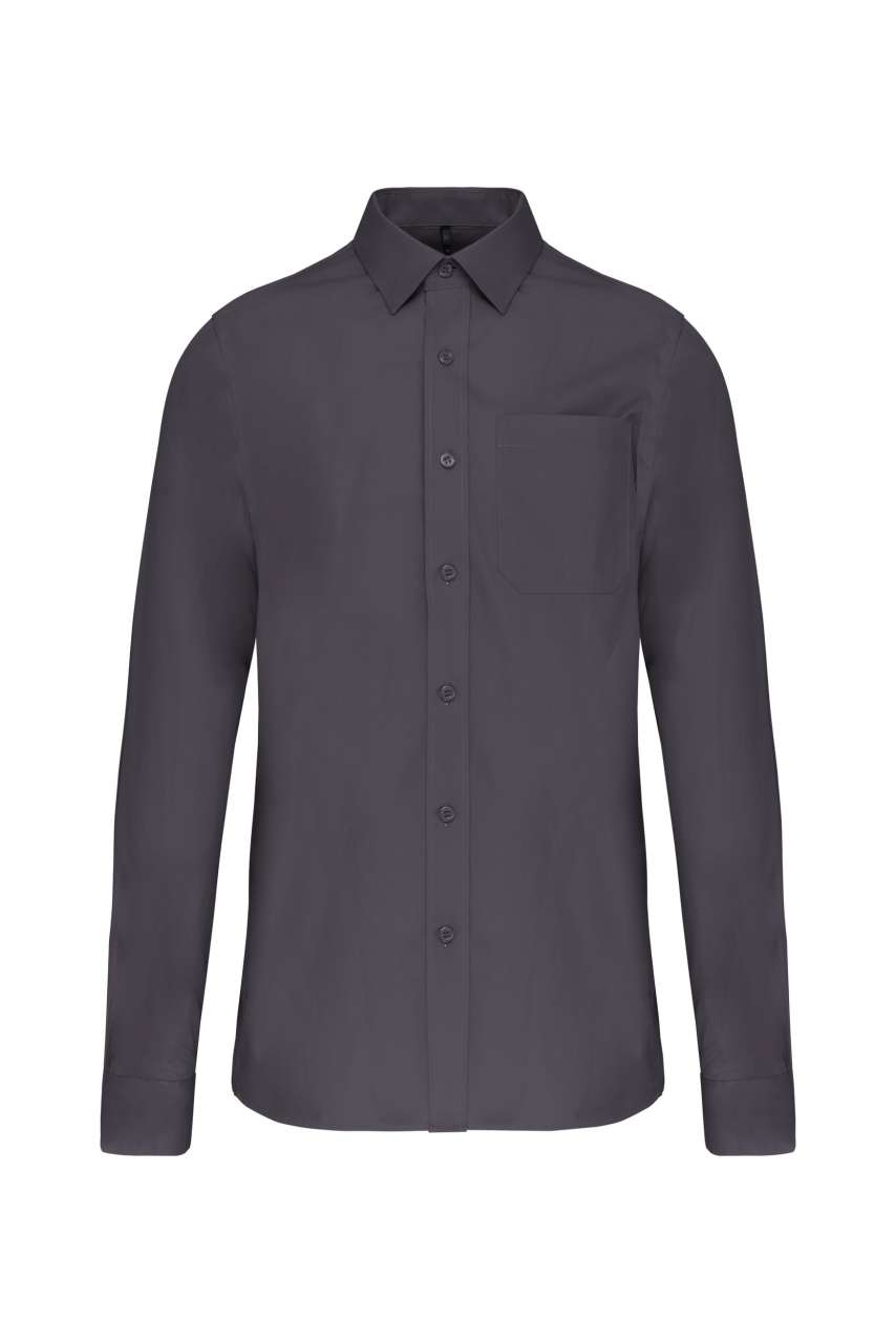 MEN'S LONG-SLEEVED COTTON POPLIN SHIRT - Image 9