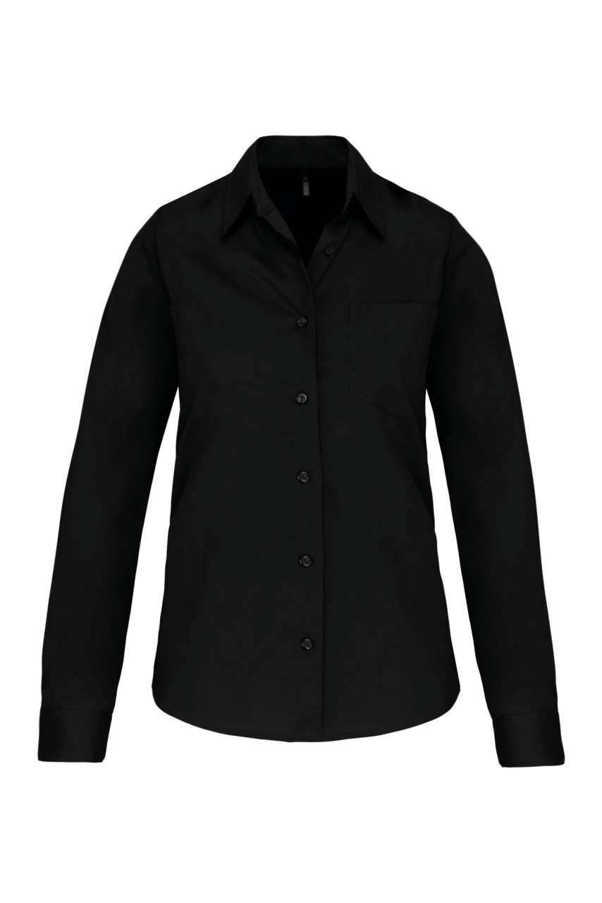 LADIES' LONG-SLEEVED COTTON POPLIN SHIRT - Image 5