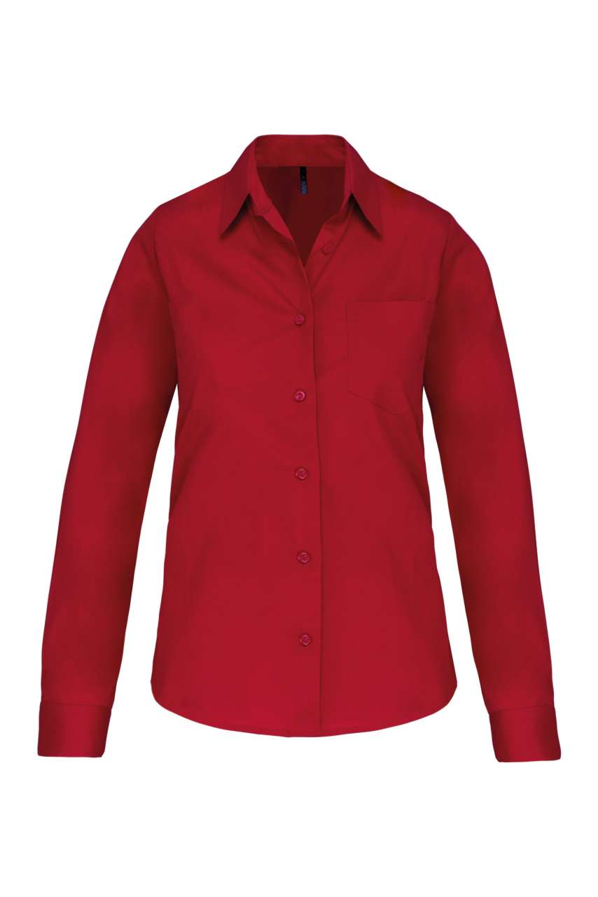 LADIES' LONG-SLEEVED COTTON POPLIN SHIRT - Image 7