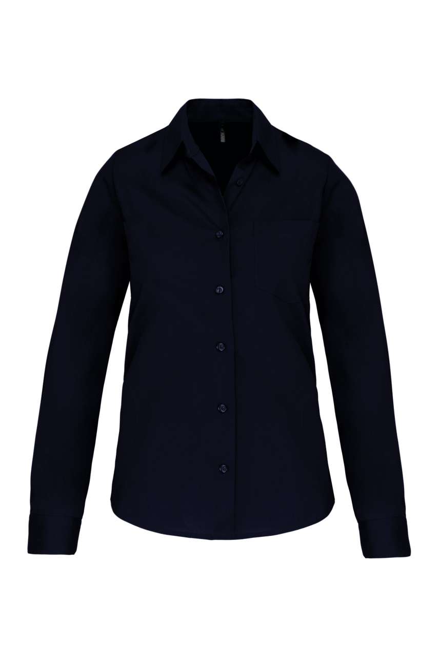 LADIES' LONG-SLEEVED COTTON POPLIN SHIRT - Image 9