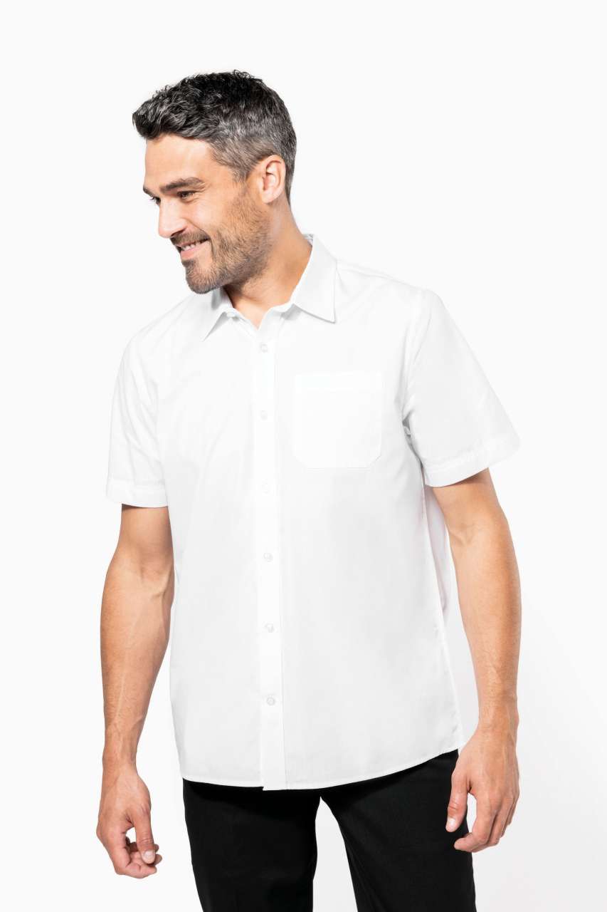 MEN'S SHORT-SLEEVED COTTON POPLIN SHIRT - Image 13