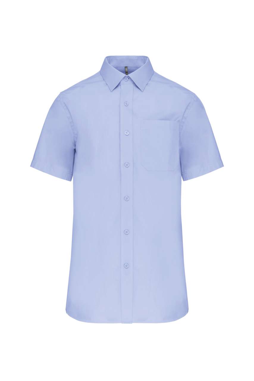 MEN'S SHORT-SLEEVED COTTON POPLIN SHIRT - Image 4