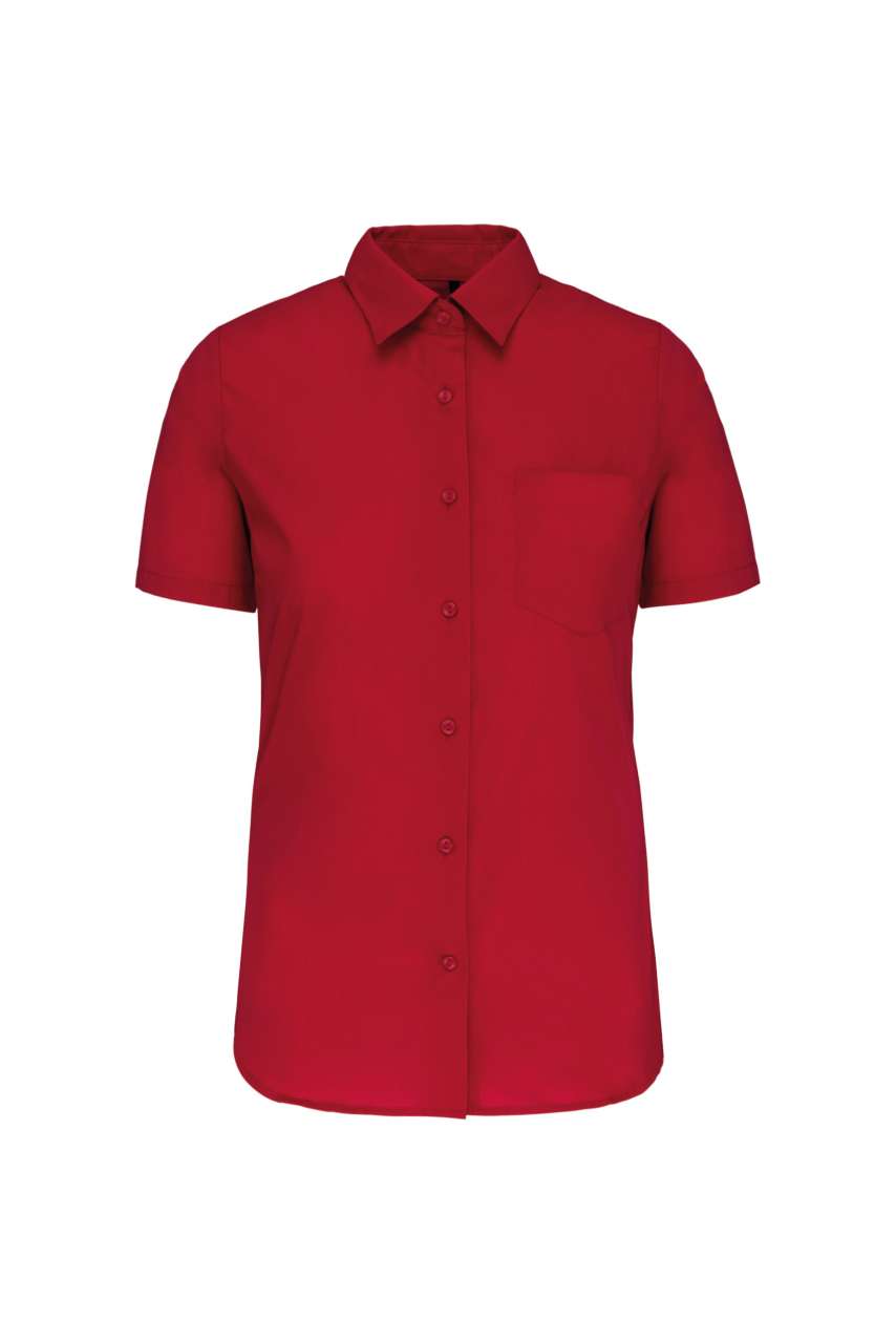 LADIES' SHORT-SLEEVED COTTON POPLIN SHIRT - Image 3
