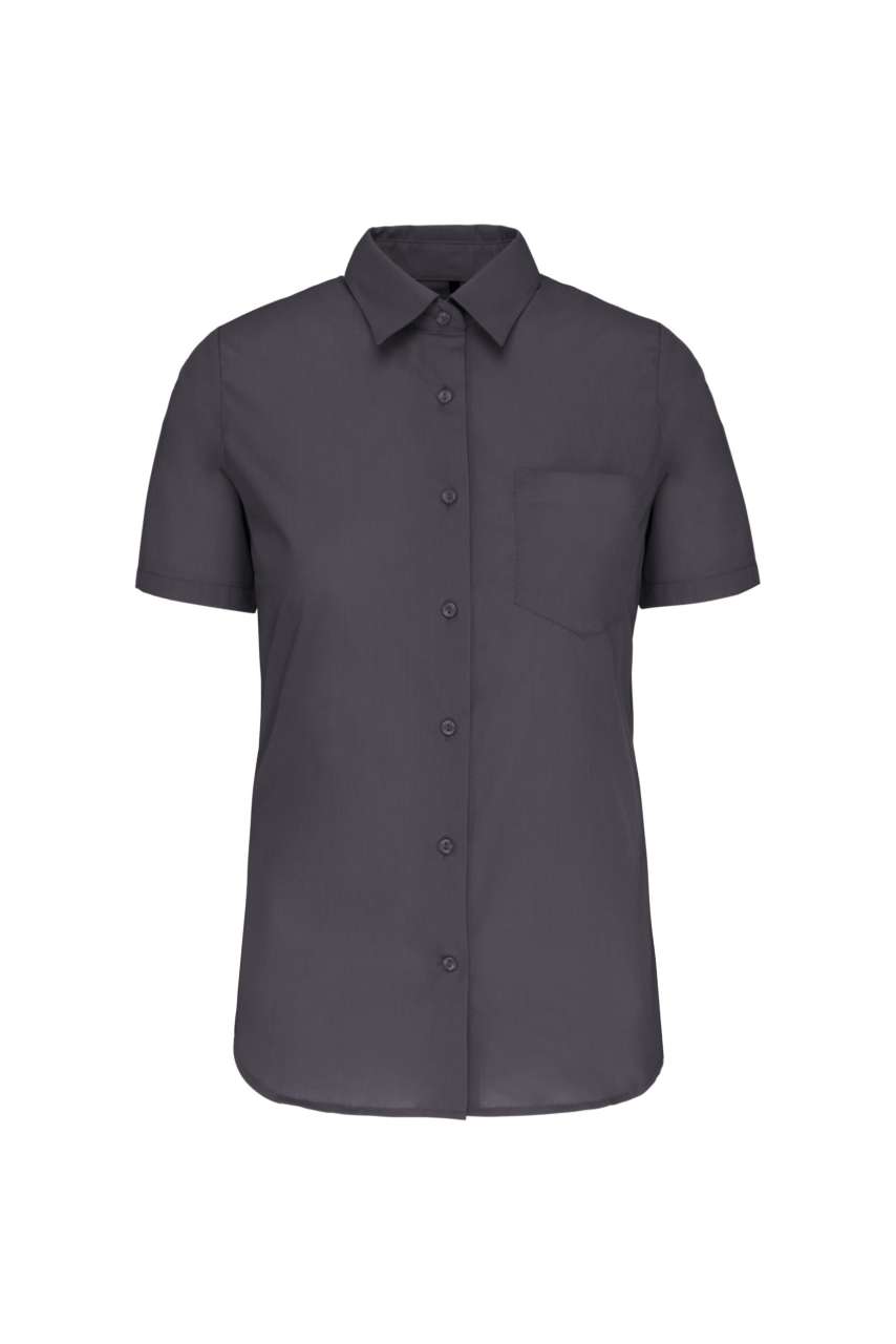 LADIES' SHORT-SLEEVED COTTON POPLIN SHIRT - Image 13