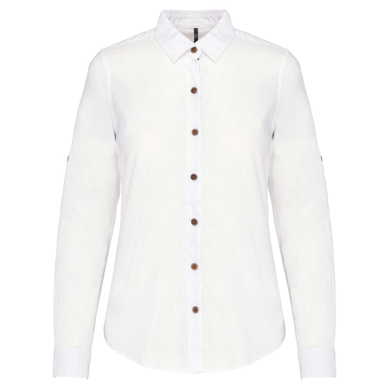 LADIES' LONG SLEEVE LINEN AND COTTON SHIRT - Image 4