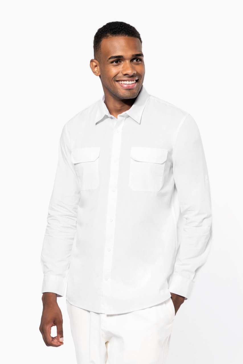 MEN'S LONG-SLEEVED SAFARI SHIRT - Image 4