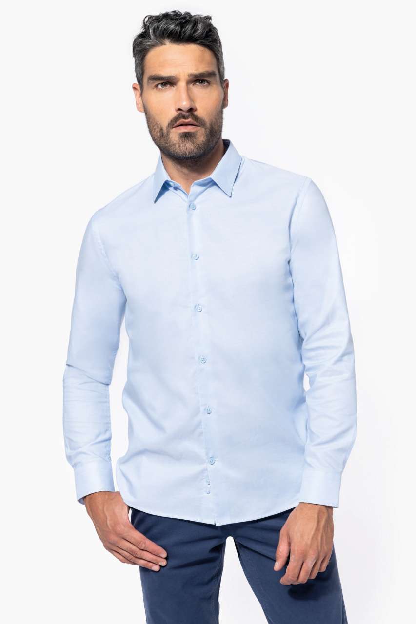 MEN LONG-SLEEVED EASY CARE SHIRT WITHOUT POCKET - Image 2
