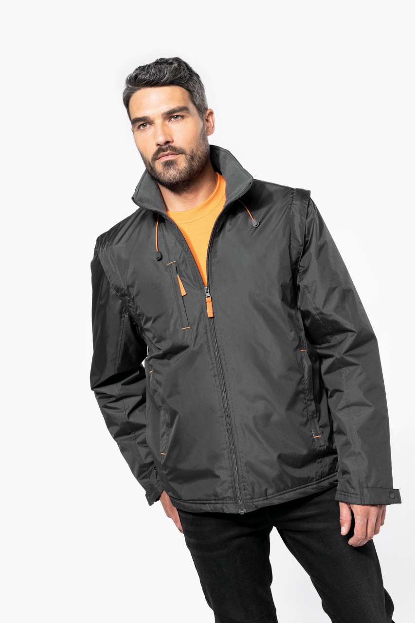 SCORE - DETACHABLE-SLEEVED BLOUSON JACKET - Image 5