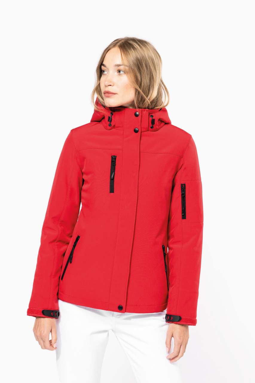 LADIES’ HOODED SOFTSHELL LINED PARKA - Image 3