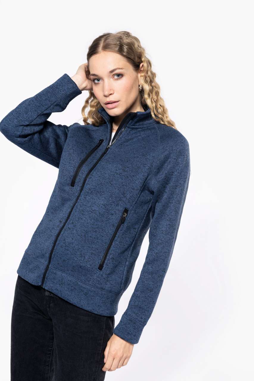 LADIES' FULL ZIP HEATHER JACKET - Image 6