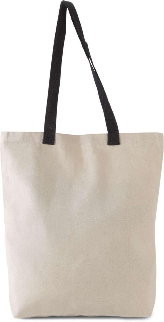 FLAT CANVAS SHOPPER WITH CONTRAST HANDLE - Image 14