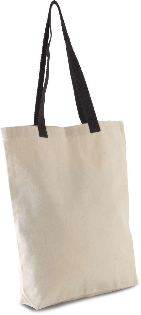 FLAT CANVAS SHOPPER WITH CONTRAST HANDLE - Image 9
