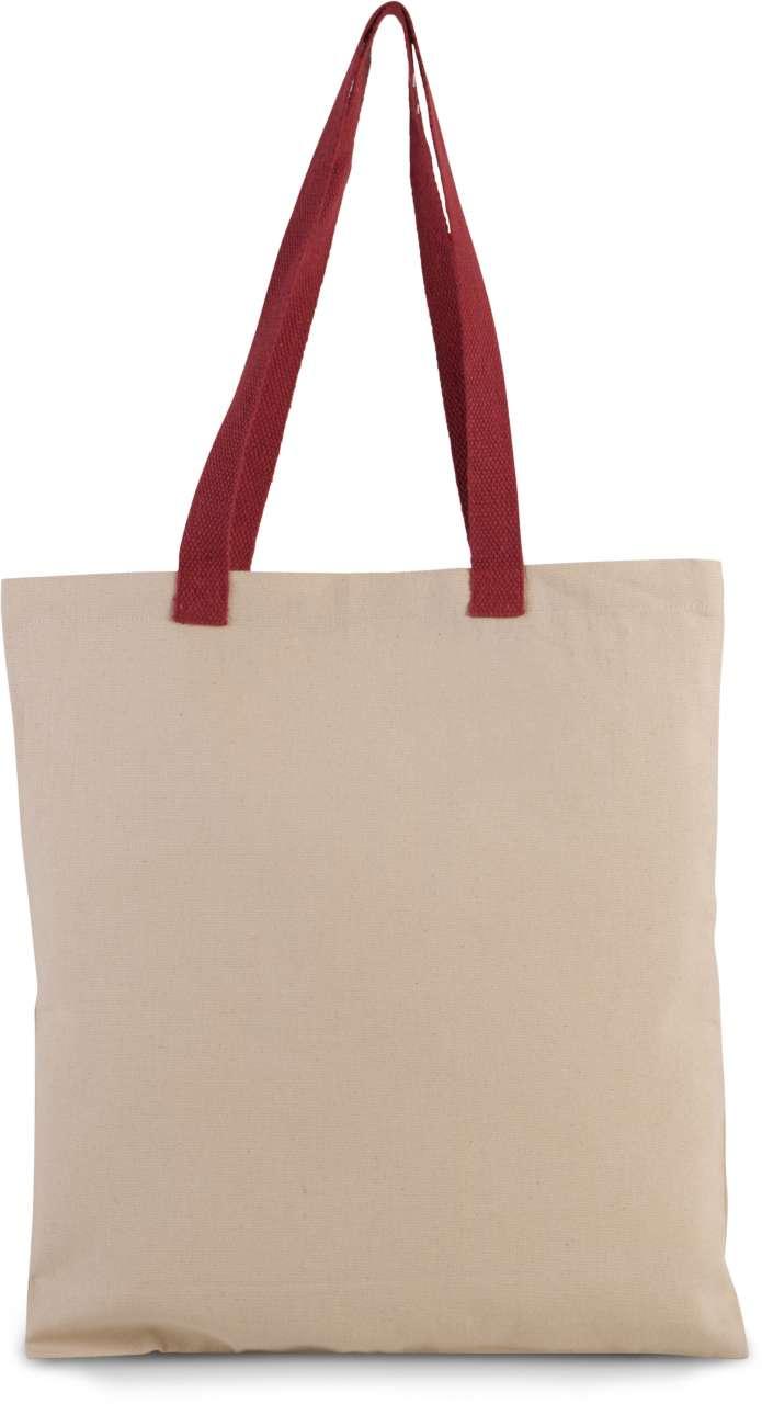 FLAT CANVAS SHOPPER WITH CONTRAST HANDLE - Image 5