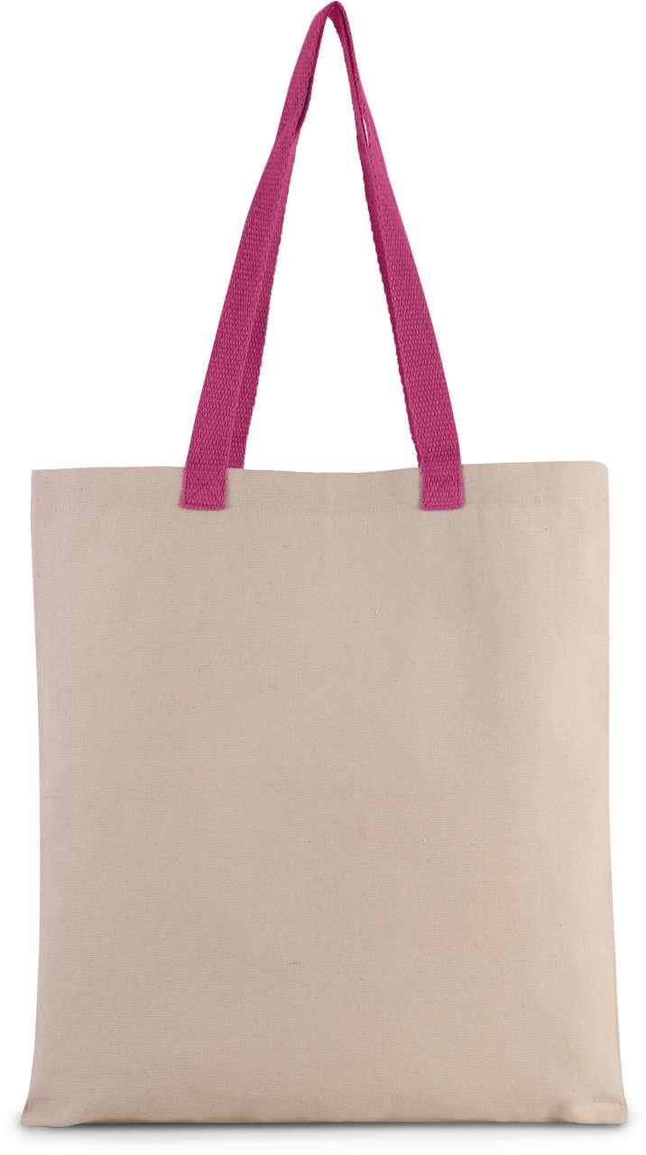 FLAT CANVAS SHOPPER WITH CONTRAST HANDLE - Image 3
