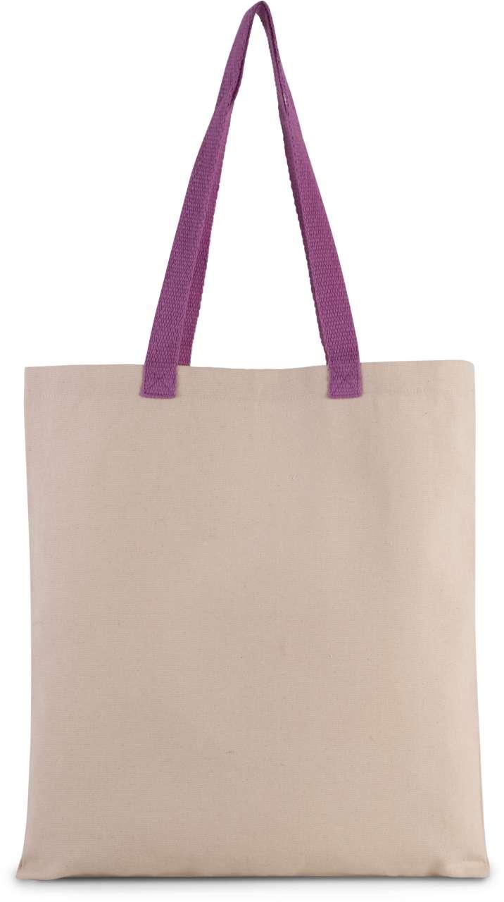 FLAT CANVAS SHOPPER WITH CONTRAST HANDLE - Image 6