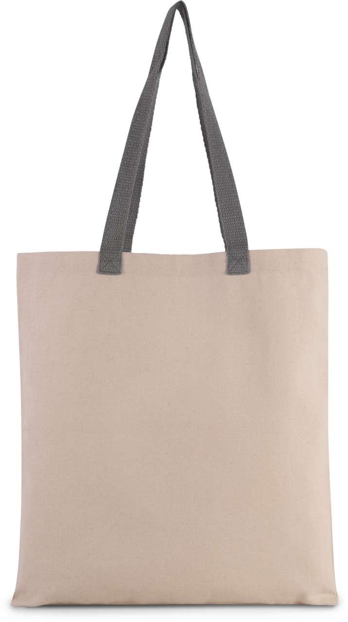 FLAT CANVAS SHOPPER WITH CONTRAST HANDLE - Image 7