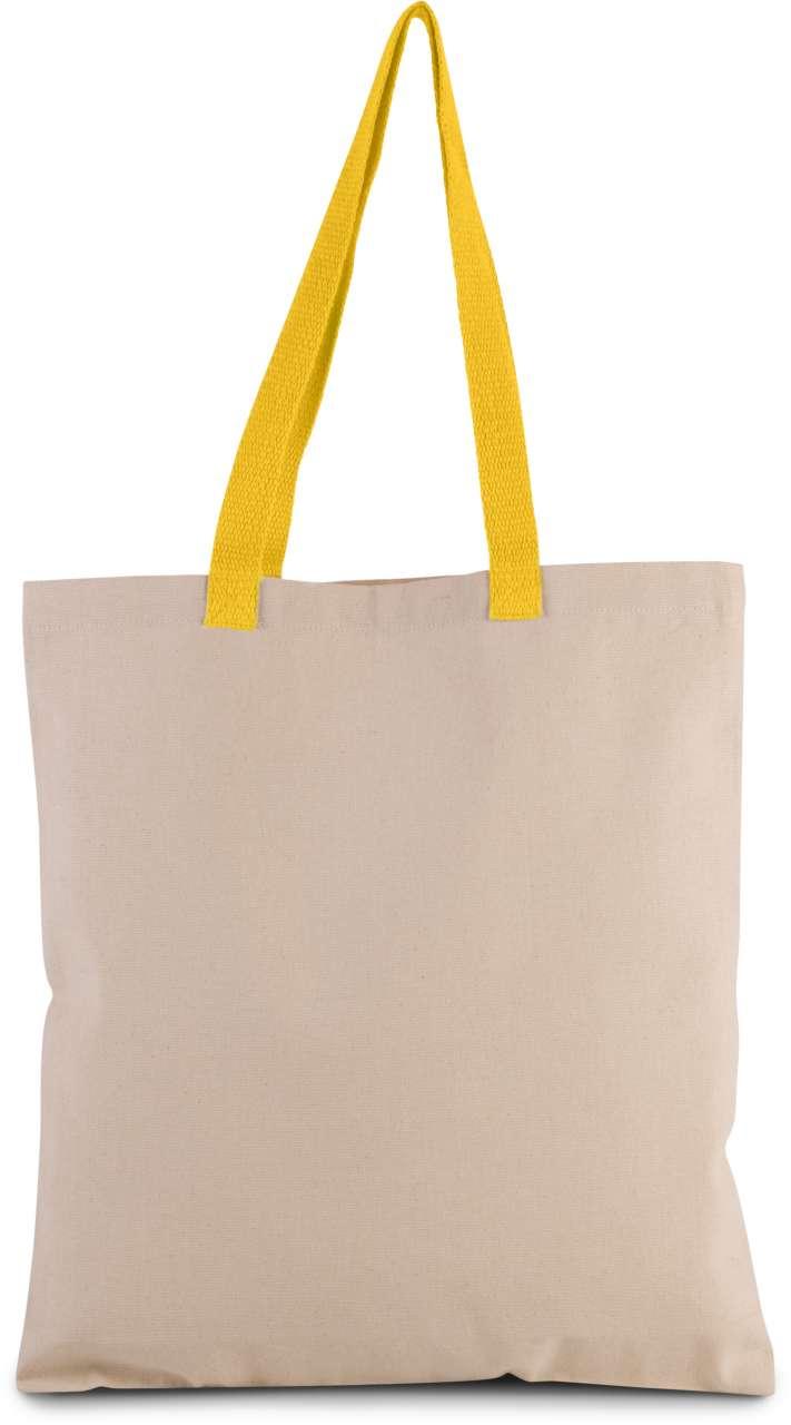 FLAT CANVAS SHOPPER WITH CONTRAST HANDLE - Image 11