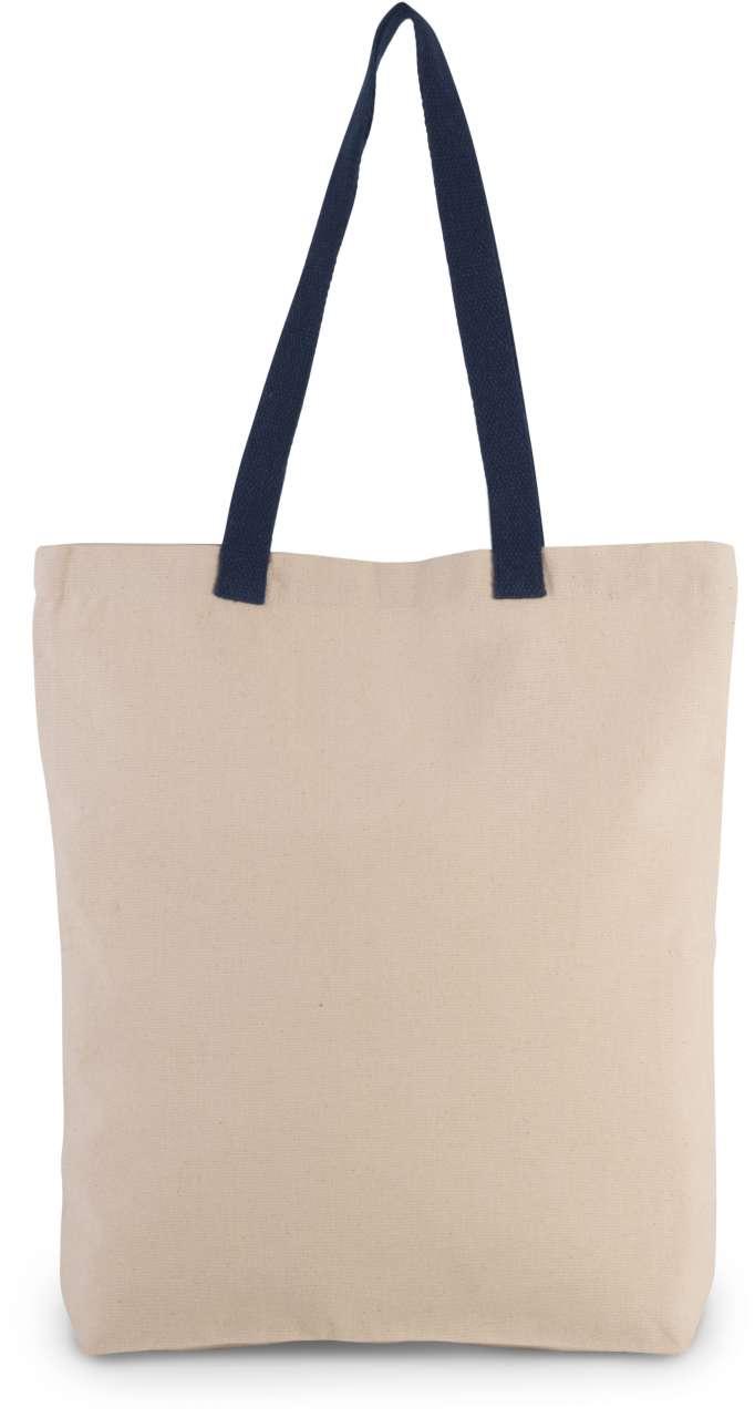 SHOPPER BAG WITH GUSSET AND CONTRAST COLOUR HANDLE - Image 11