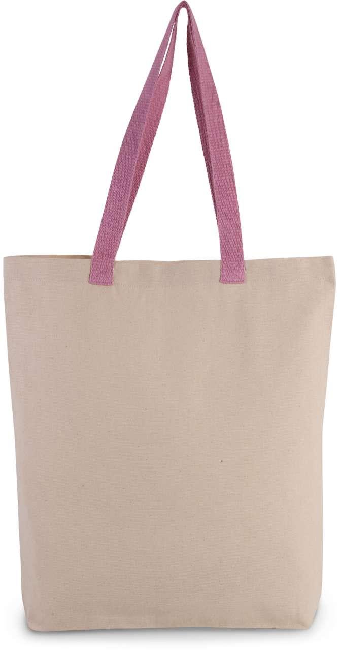 SHOPPER BAG WITH GUSSET AND CONTRAST COLOUR HANDLE - Image 13