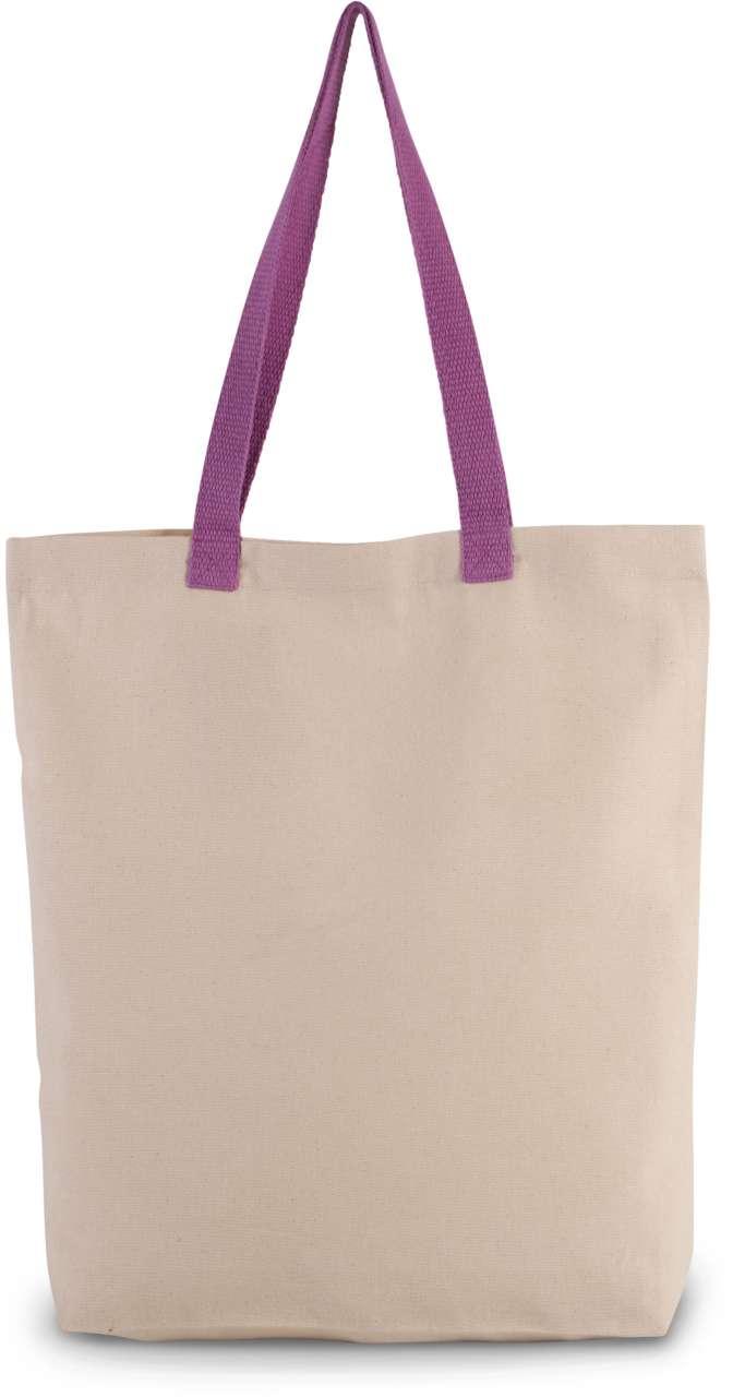 SHOPPER BAG WITH GUSSET AND CONTRAST COLOUR HANDLE - Image 10