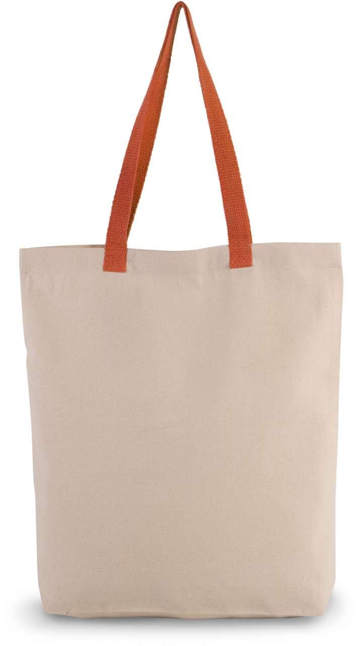 SHOPPER BAG WITH GUSSET AND CONTRAST COLOUR HANDLE - Image 6