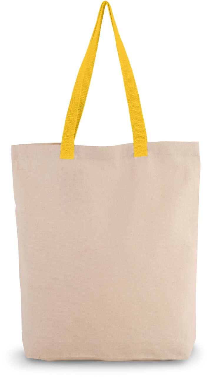 SHOPPER BAG WITH GUSSET AND CONTRAST COLOUR HANDLE - Image 8