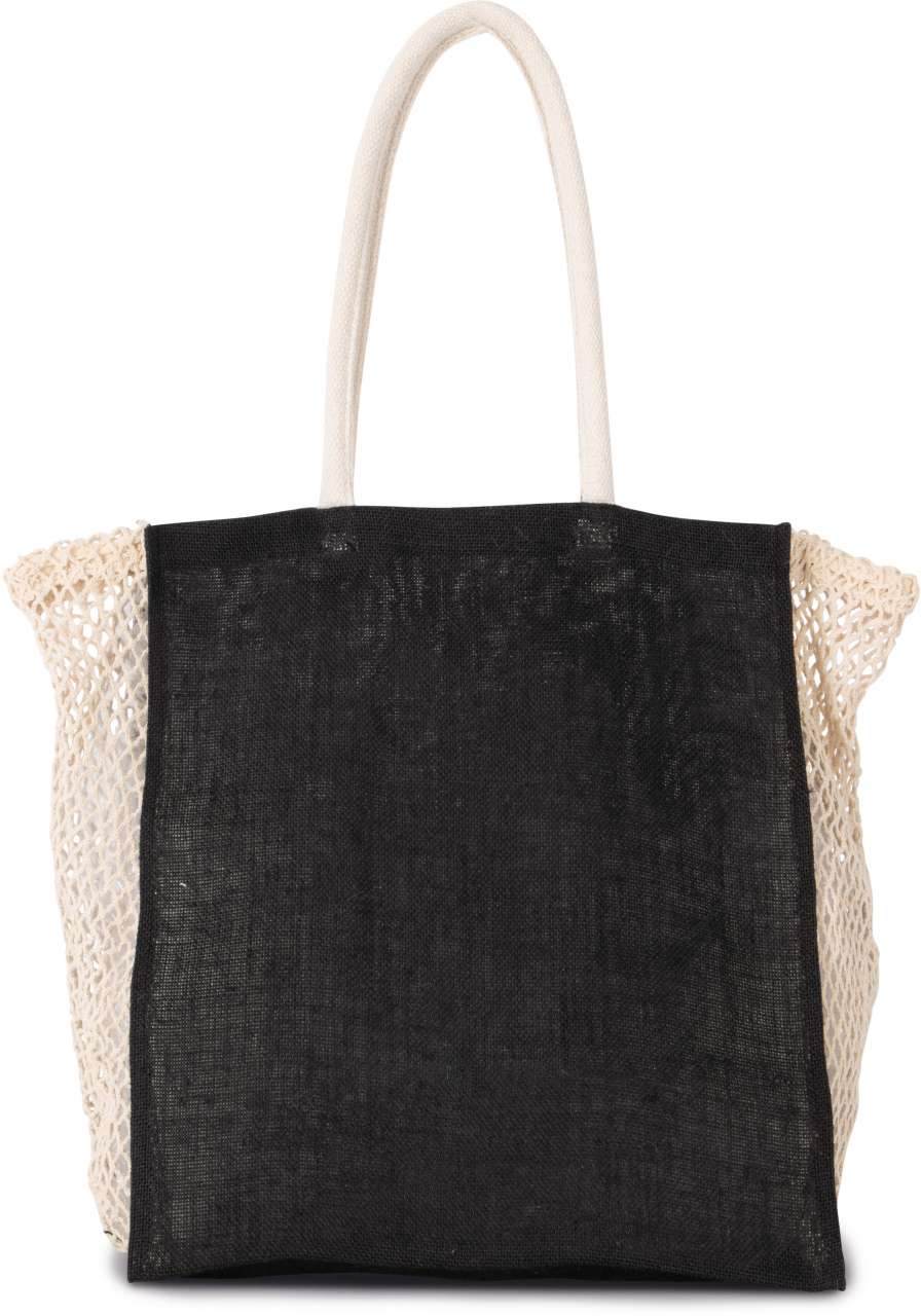 SHOPPING BAG WITH MESH GUSSET - Image 4