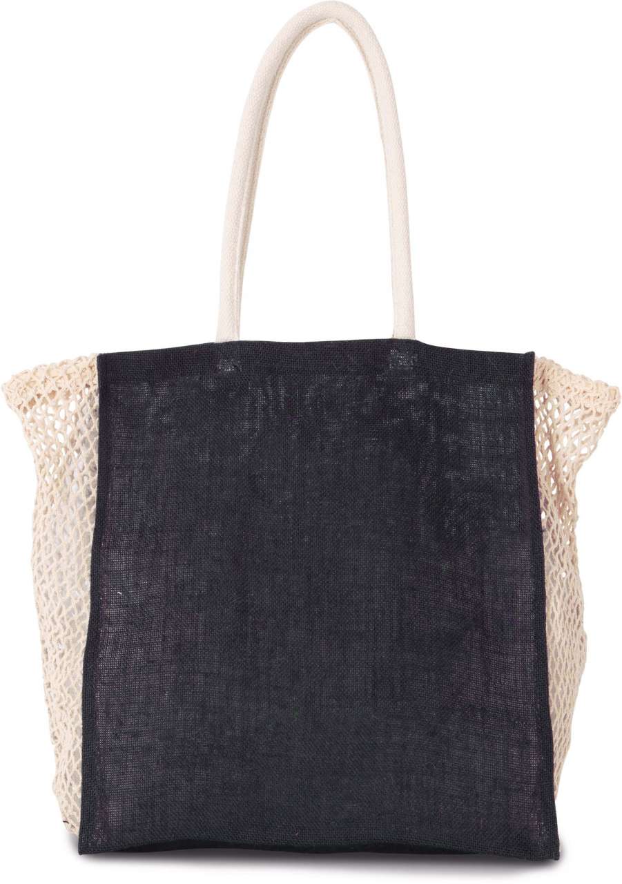 SHOPPING BAG WITH MESH GUSSET - Image 2
