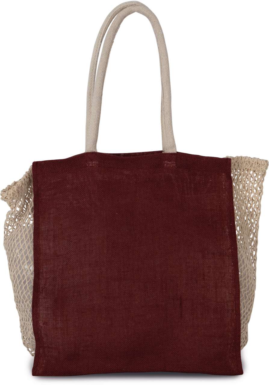 SHOPPING BAG WITH MESH GUSSET - Image 3