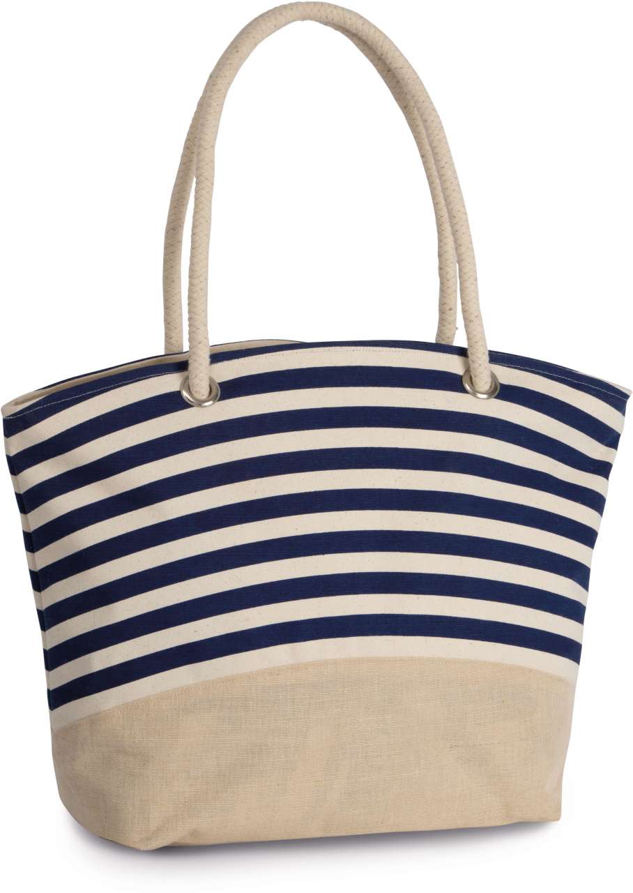 JUTE CANVAS DUFFEL SHOPPING BAG - Image 2