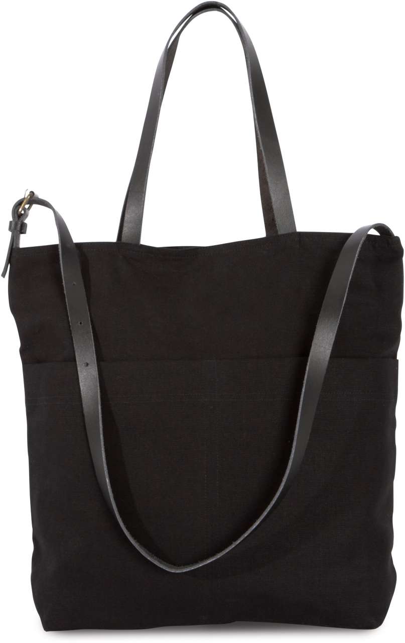 HANDBAG WITH LEATHER SHOULDER STRAP - Image 6