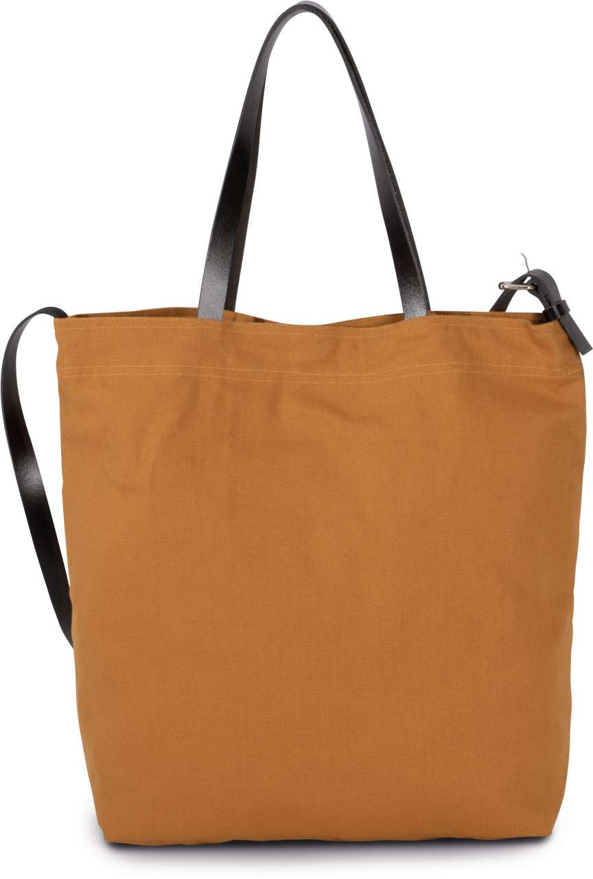 HANDBAG WITH LEATHER SHOULDER STRAP - Image 5