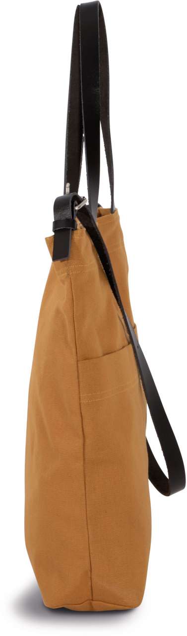 HANDBAG WITH LEATHER SHOULDER STRAP - Image 4