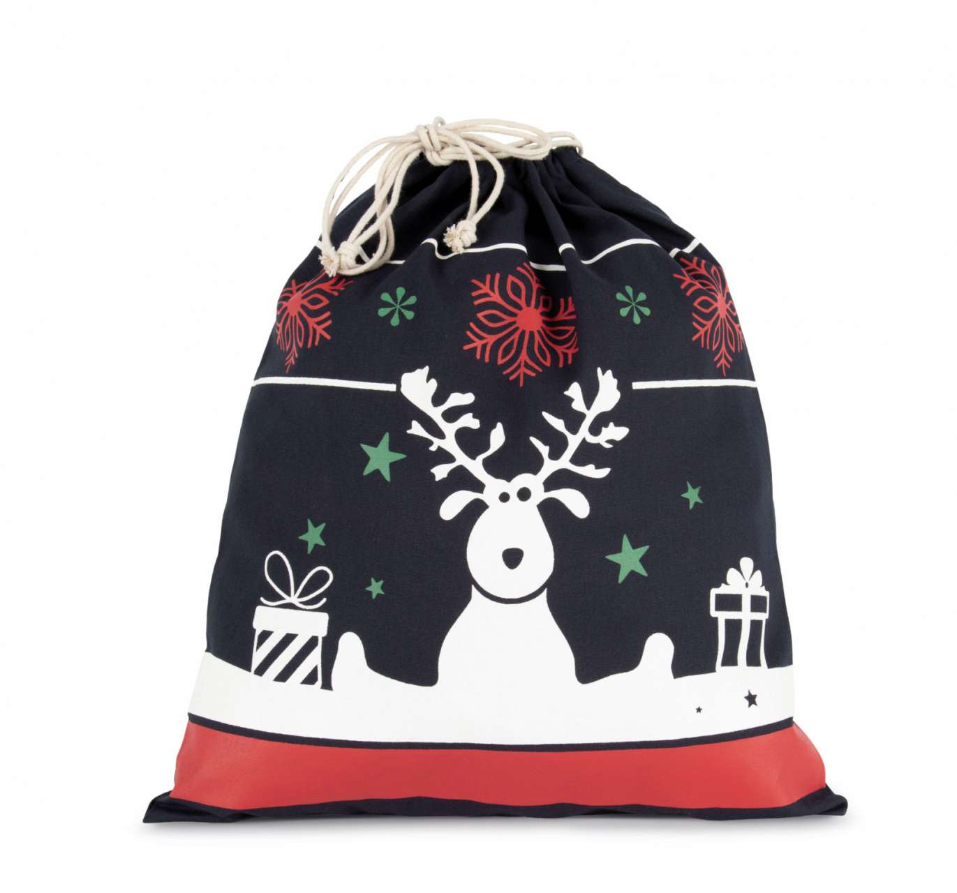 DRAWSTRING BAG WITH CHRISTMAS PATTERNS - Image 3