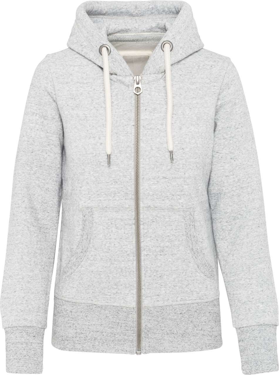 LADIES' VINTAGE ZIPPED HOODED SWEATSHIRT - Image 3