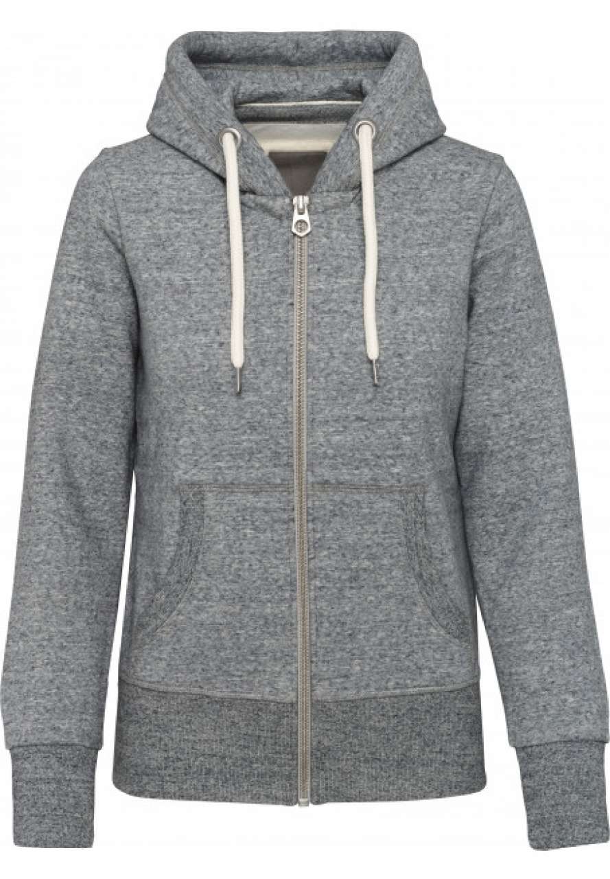 LADIES' VINTAGE ZIPPED HOODED SWEATSHIRT - Image 7