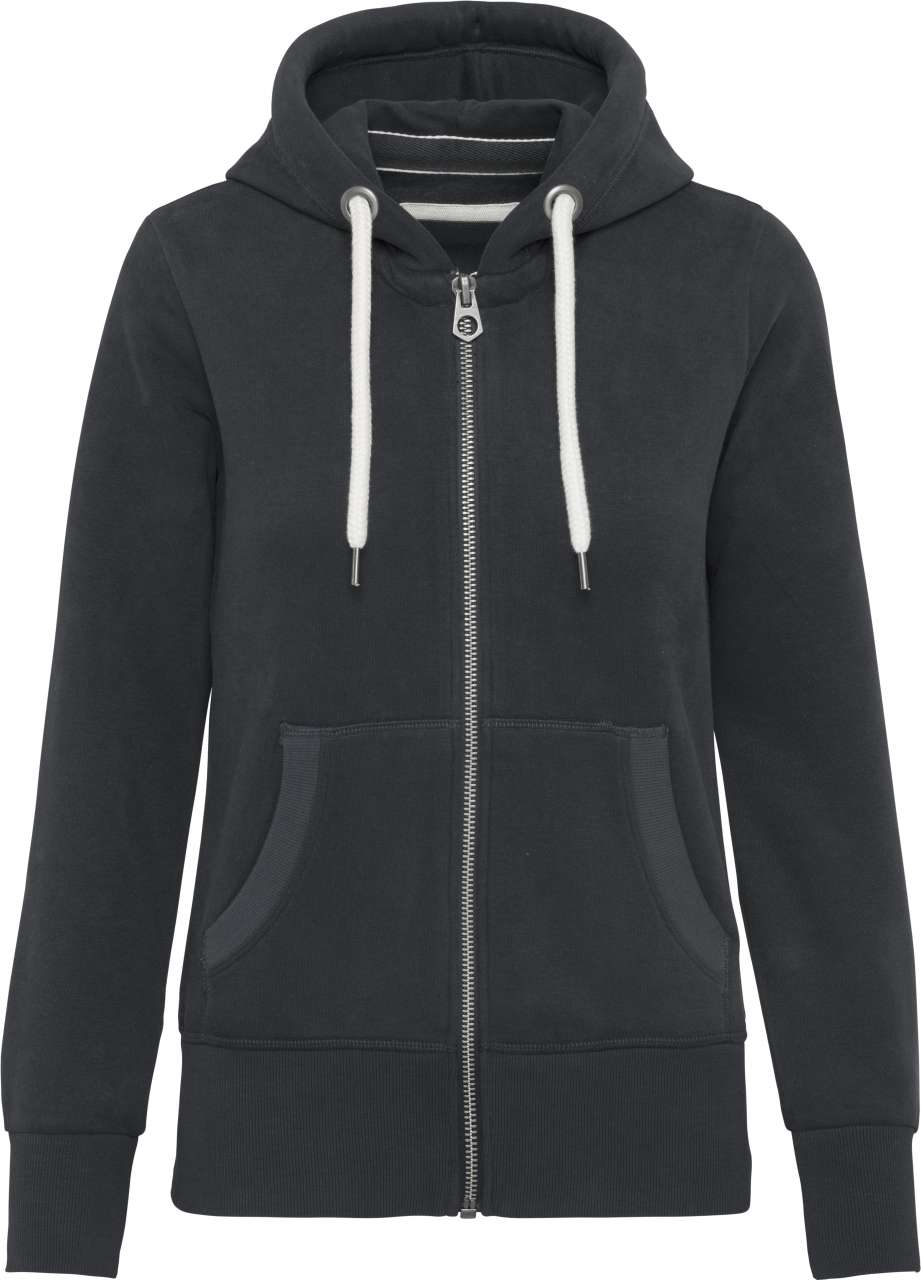 LADIES' VINTAGE ZIPPED HOODED SWEATSHIRT - Image 9