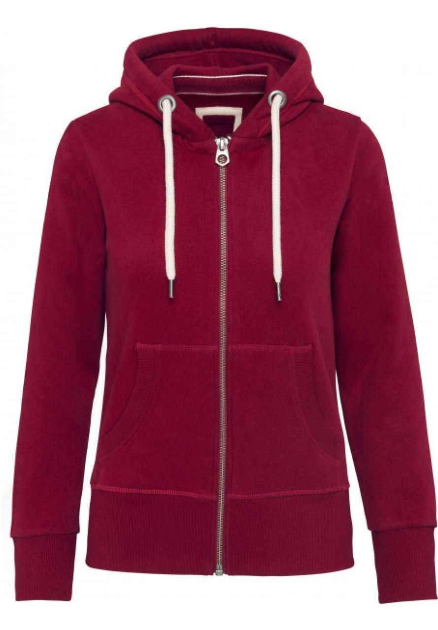 LADIES' VINTAGE ZIPPED HOODED SWEATSHIRT - Image 4