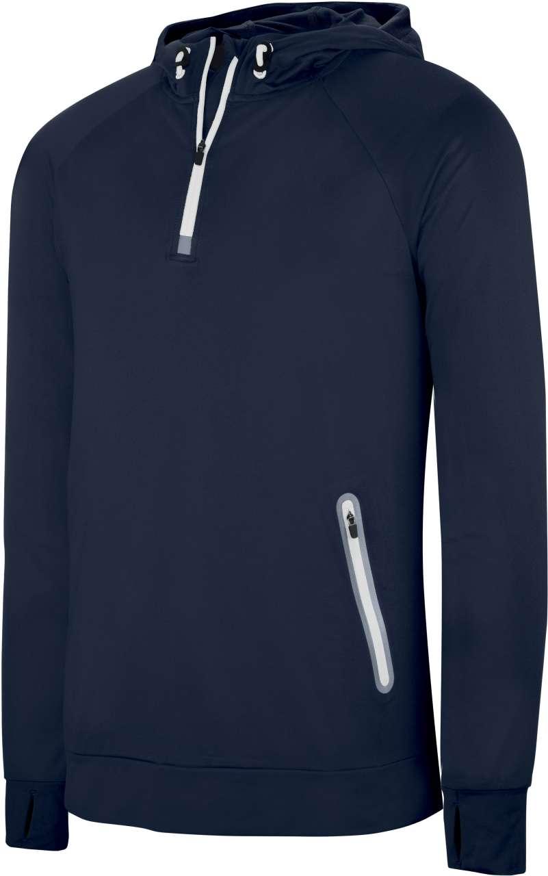 ZIP NECK HOODED SPORTS SWEATSHIRT - Image 4