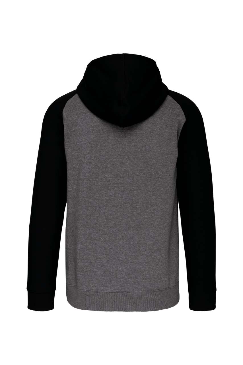 UNISEX TWO-TONE ZIPPED HOODED FLEECE JACKET - Image 4