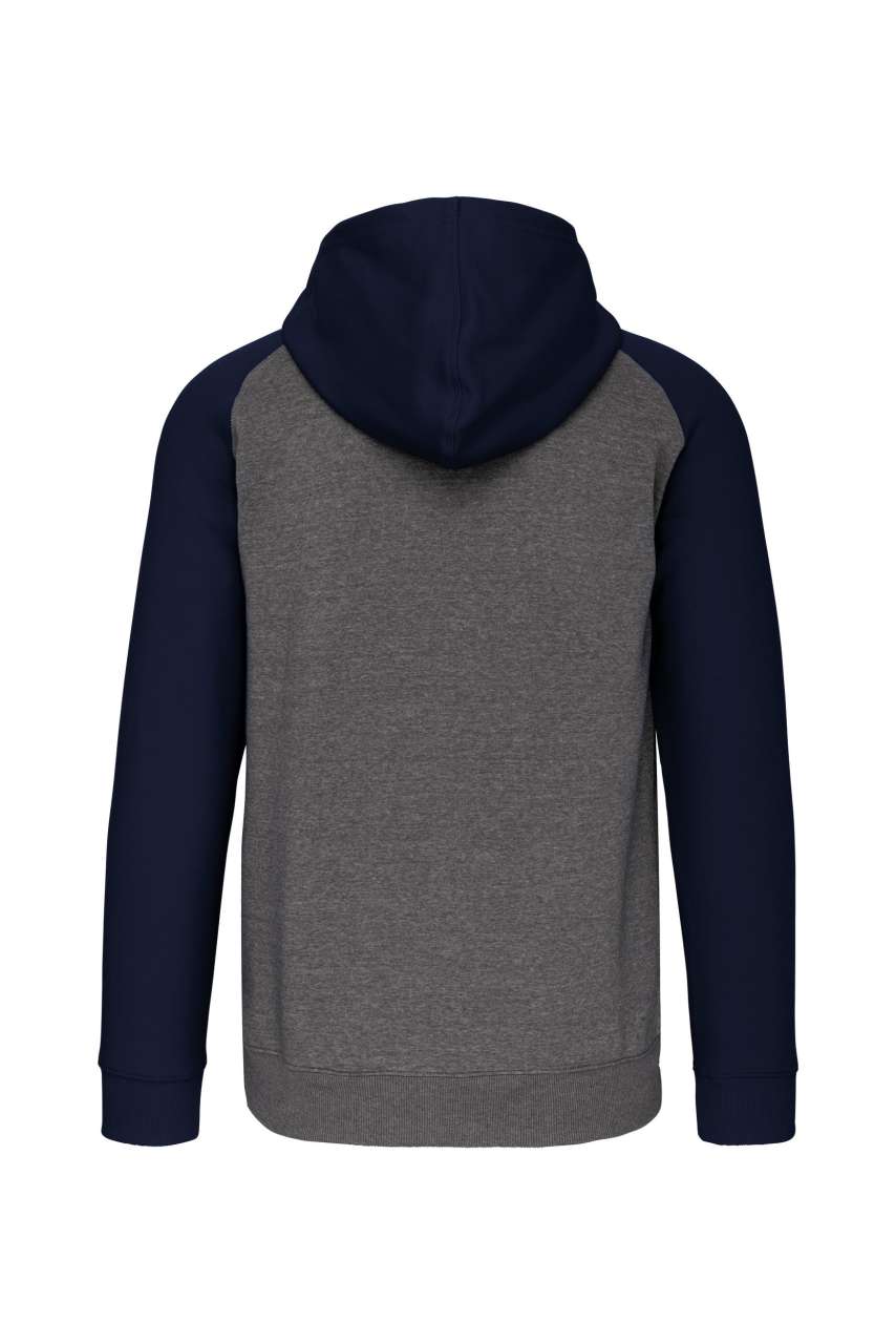 UNISEX TWO-TONE ZIPPED HOODED FLEECE JACKET - Image 2