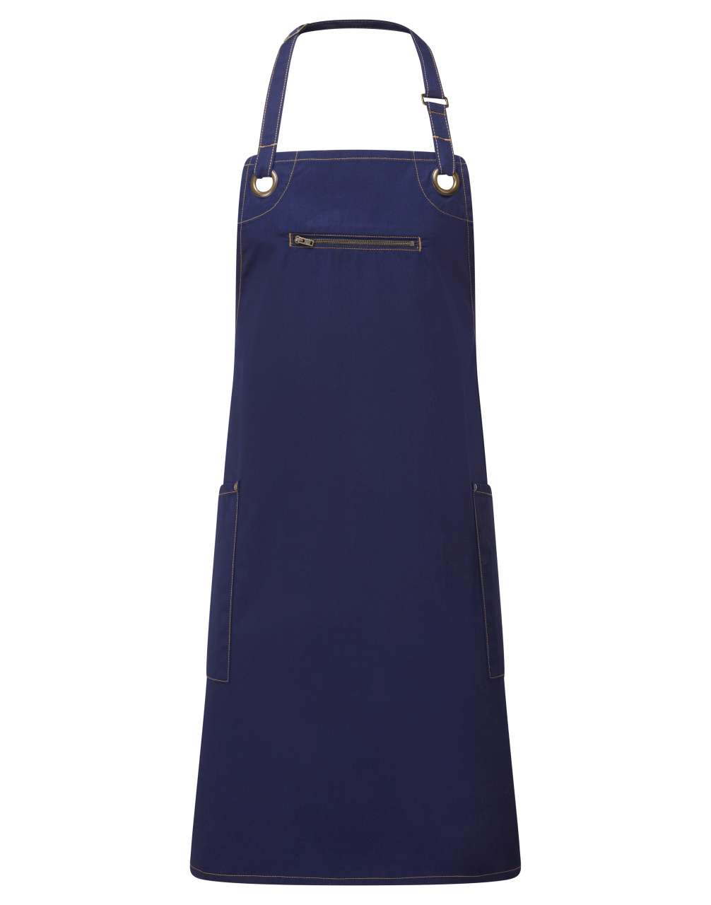‘BARLEY’ CONTRAST STITCH SUSTAINABLE BIB APRON - Image 3