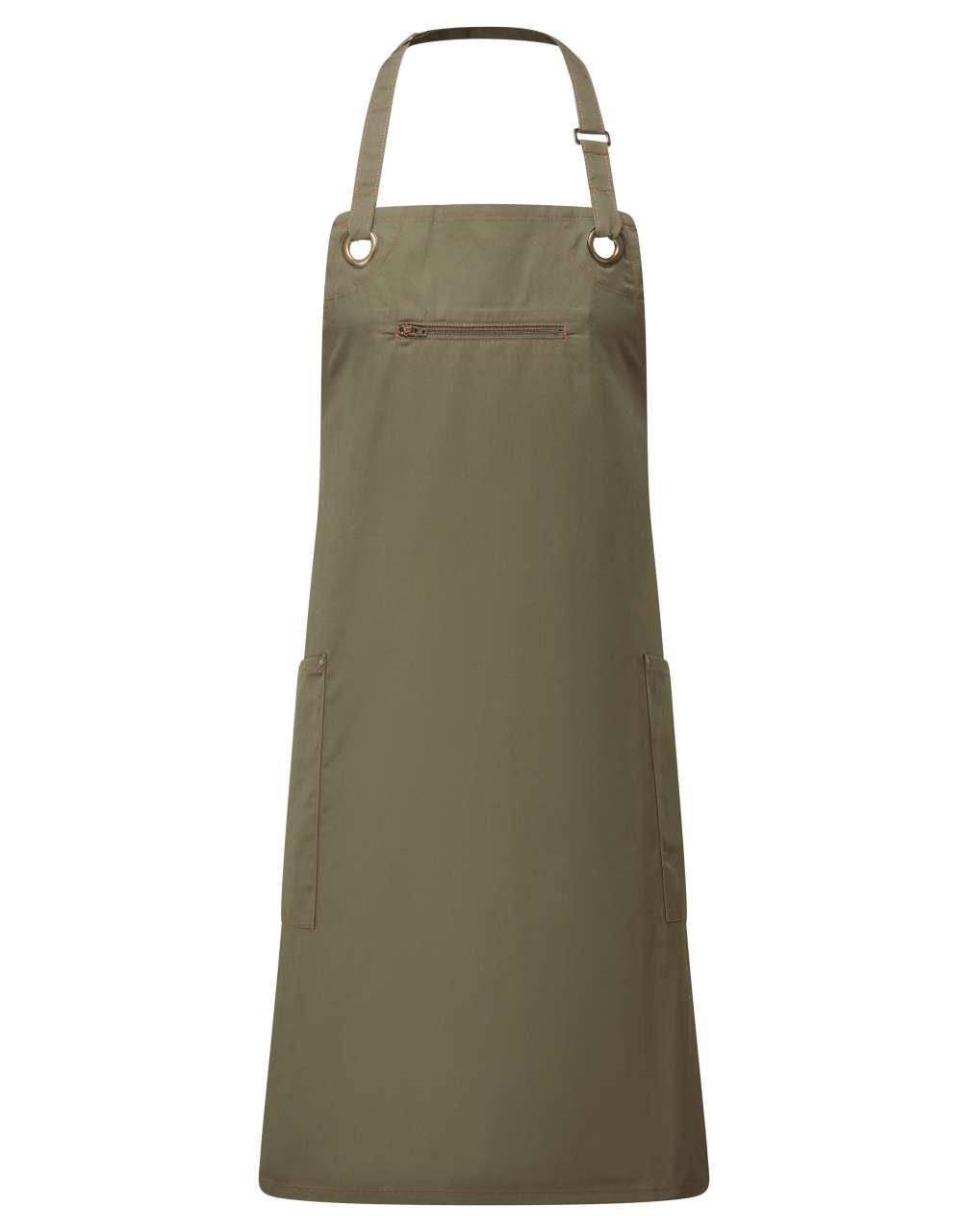 ‘BARLEY’ CONTRAST STITCH SUSTAINABLE BIB APRON - Image 2