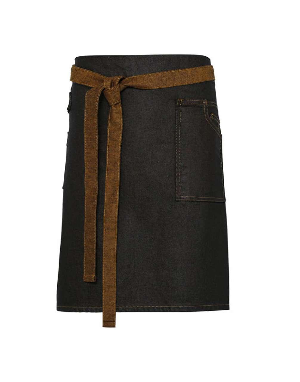 'DIVISION' WAXED LOOK DENIM WAIST APRON - Image 5