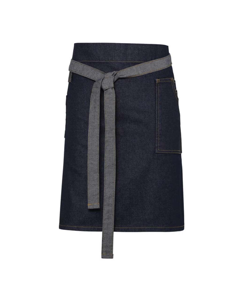 'DIVISION' WAXED LOOK DENIM WAIST APRON - Image 3