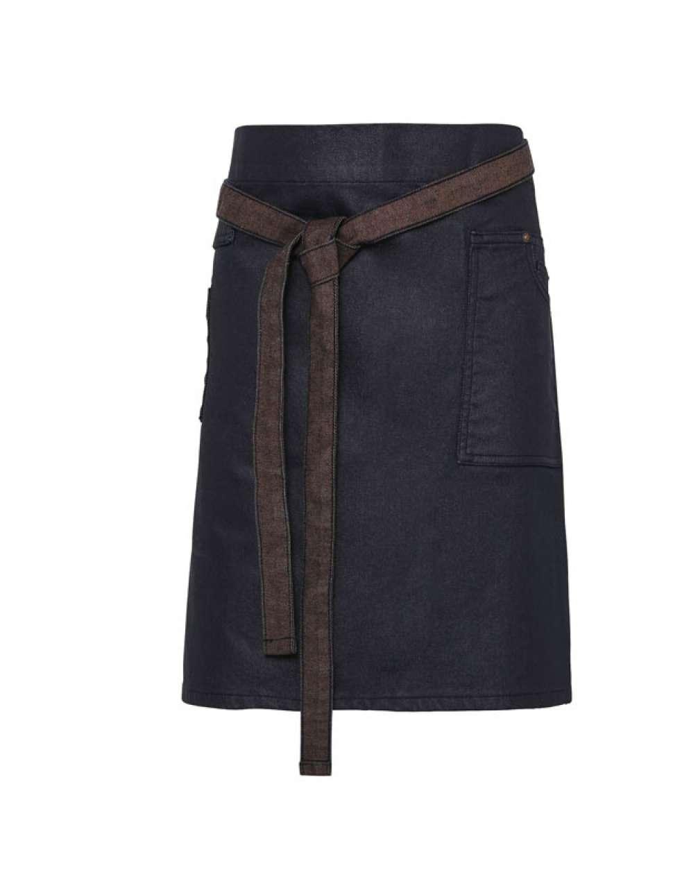 'DIVISION' WAXED LOOK DENIM WAIST APRON - Image 4