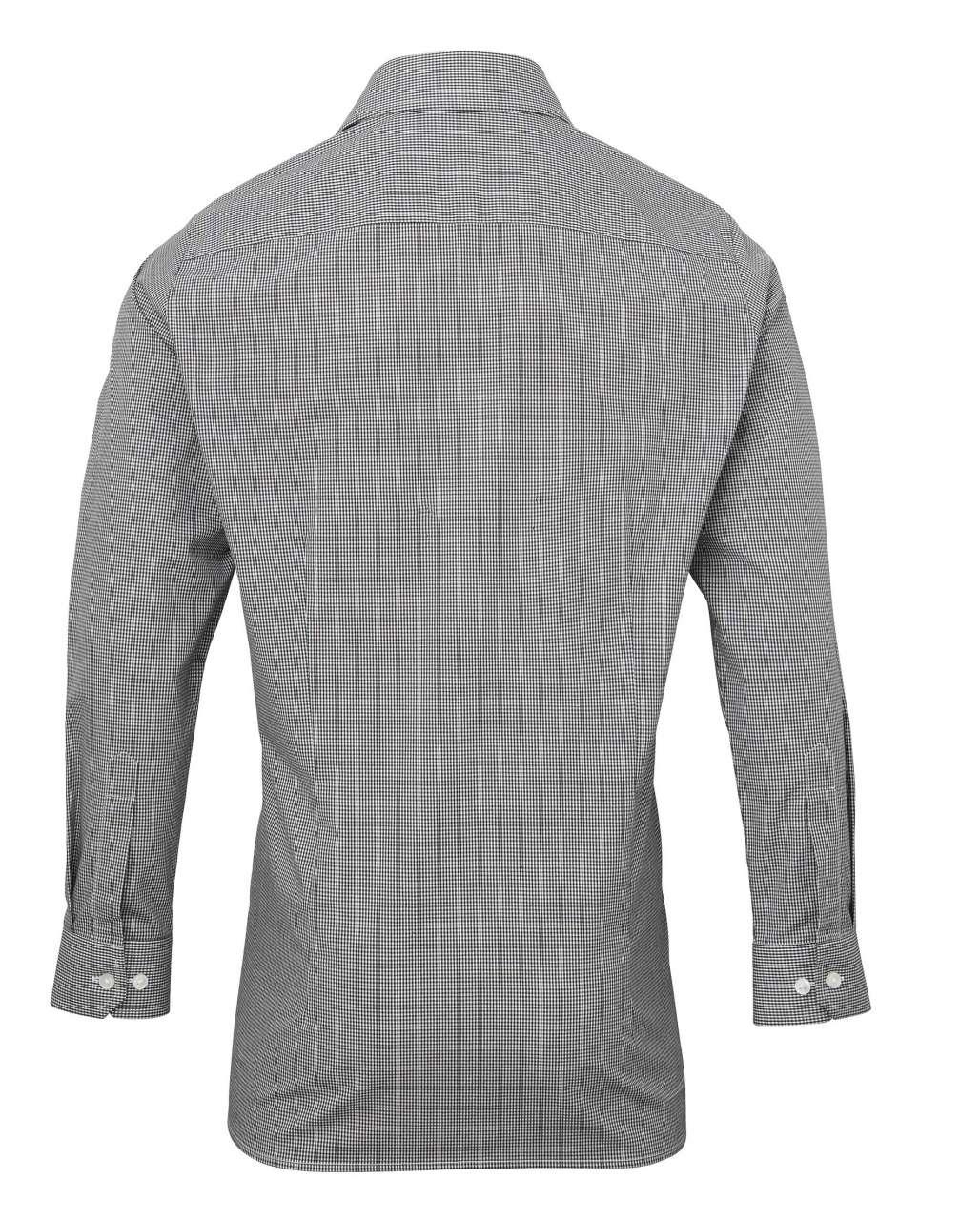 MEN'S LONG SLEEVE GINGHAM COTTON MICROCHECK SHIRT - Image 7