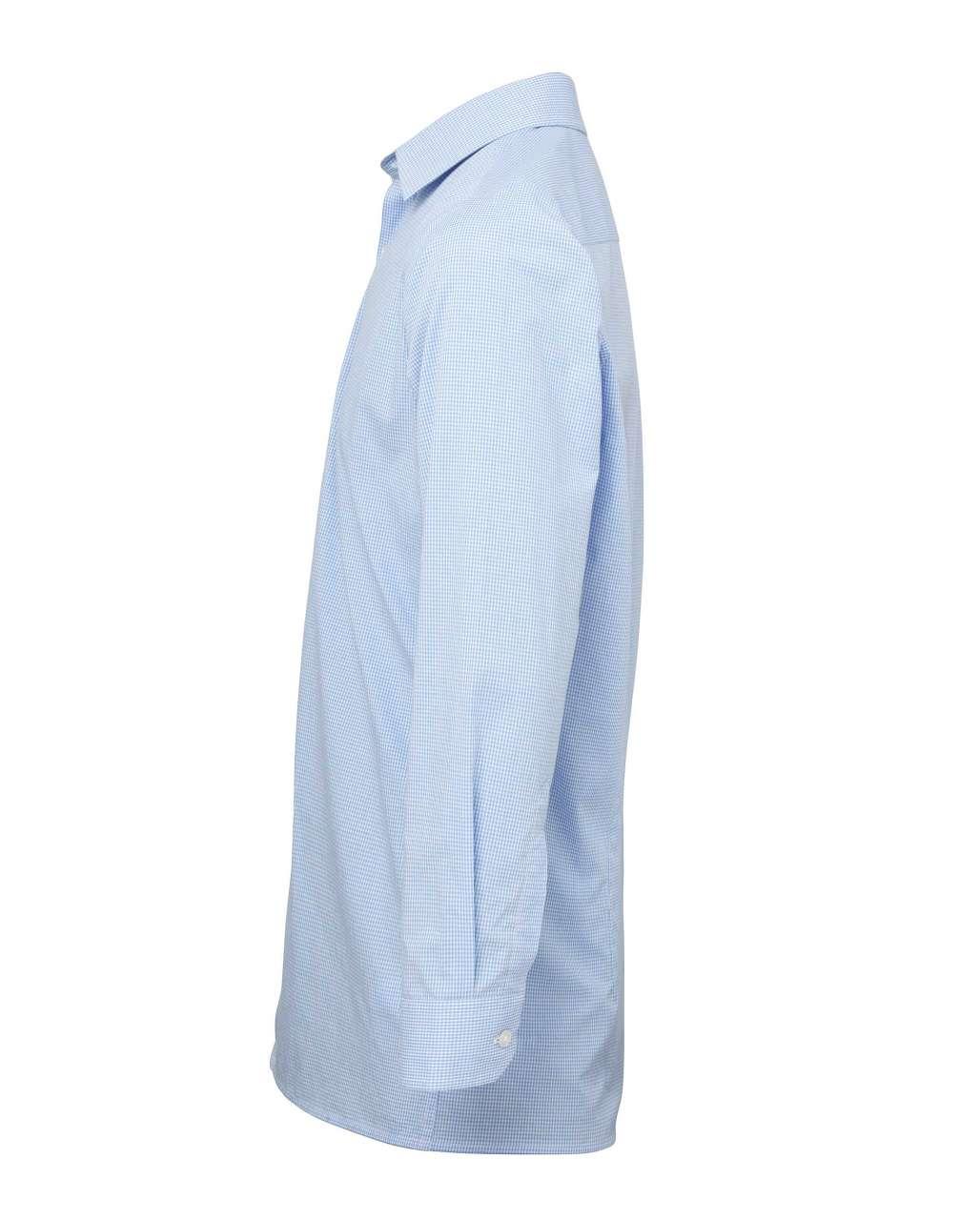 MEN'S LONG SLEEVE GINGHAM COTTON MICROCHECK SHIRT - Image 10