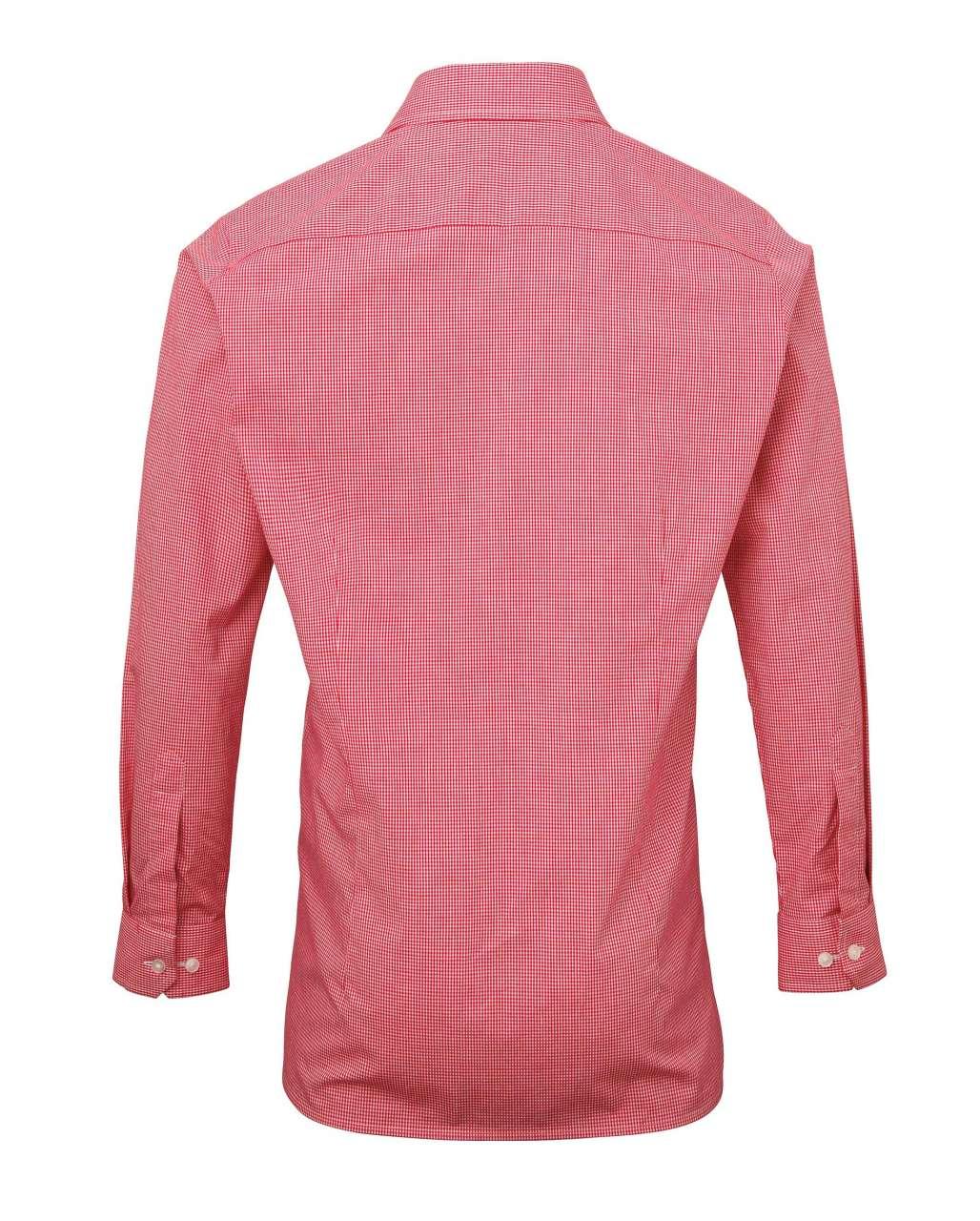 MEN'S LONG SLEEVE GINGHAM COTTON MICROCHECK SHIRT - Image 6